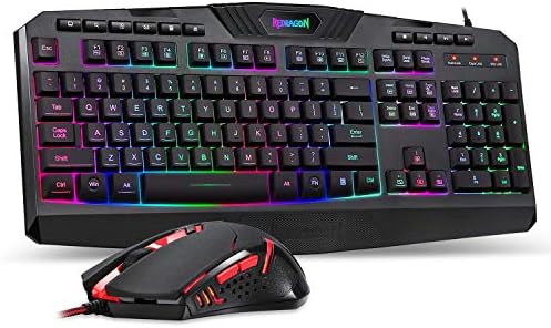 Redragon S101 Gaming Keyboard, M601 Mouse, RGB Backlit Gaming Keyboard, Programmable Backlit Mouse, Value Combo Set [New Version]